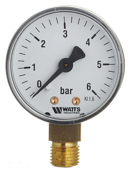 Манометр MDR 50/6 (1/4", 0-6 бар) радиальный  WATTS